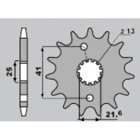 CHT ZĘBATKA PRZEDNIA 438 14 (A4250436140) SUZUKI DR 650