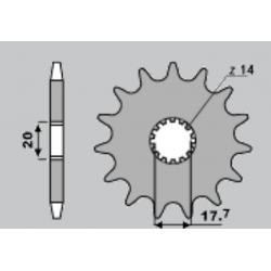 CHT ZĘBATKA PRZEDNIA 440 13 YAMAHA YZ 125 87-04 (564-13) (JTF564.13)
