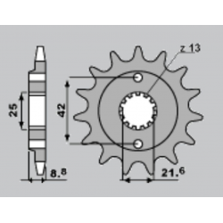 CHT ZĘBATKA PRZEDNIA 525 17 KAWASAKI ER5 97-06, KLE500 97-07 (JTF512.17)