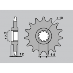 CHT ZĘBATKA PRZEDNIA 553 14 GILERA 50 91-96 (599-14) (ŁAŃC.415)
