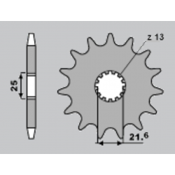 CHT ZĘBATKA PRZEDNIA 566 17 KAWASAKI VN 800 VULCAN '95-'05, SUZUKI GSX-R 1000 '01-'08, SV 1000 '03-'06, TL 1000S/R '97-'02, GSX