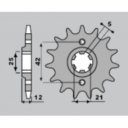 CHT ZĘBATKA PRZEDNIA 571 16 YAMAHA XJ 600 84-91 (571-16) (JTF571.16)