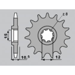 CHT ZĘBATKA PRZEDNIA 595 12 APRILIA 50 '86-'91 (588-12)