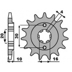CHT ZĘBATKA PRZEDNIA 720 13 CAGIVA 125 MITO/FRECCIA