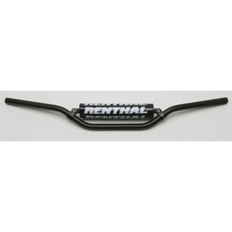 RENTHAL KIEROWNICA 7/8 CALA (22MM) MX HANDLEBAR BLACK CR LOW PADDED PADDED KOLOR CZARNY Z GĄBKĄ