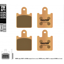 GALFER KLOCKI HAMULCOWE KH417/4 SPIEK METALICZNY (ZŁOTE) STREET, PRZÓD KAWASAKI ZX 6R '07- , Z 1000 '07-'09, GTR 1400, ZZR 1400