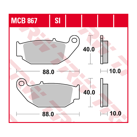 TRW LUCAS KLOCKI HAMULCOWE KH629 SINTER HONDA CB 125 R / 300 R 18-, CRF 250 L 13-17, SUZUKI GSX-R / S 18-, TYŁ