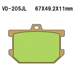 VESRAH KLOCKI HAMULCOWE KH34 SPIEK METALICZNY (ZŁOTE) YAMAHA SR500 76-81, XS,XV