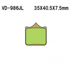 VESRAH KLOCKI HAMULCOWE KH322/4 SPIEK METALICZNY (ZŁOTE)