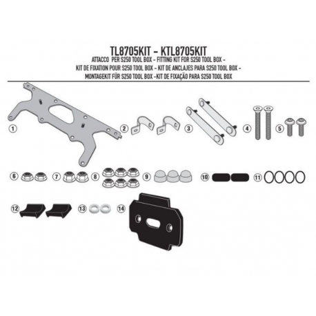 KAPPA MOCOWANIE SKRZYNKI NARZĘDZIOWEJ KS250 DO STELAŻY KLR6413, KL8703, KL8705, KLR4125