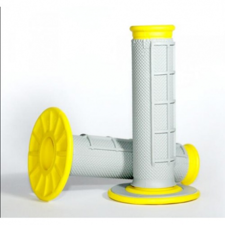 RENTHAL MANETKI MX DUAL COMPOUND DIAMONT YELLOW WAFF, DWUSKŁADNIKOWE KOLOR SZARY/ŻÓŁTY