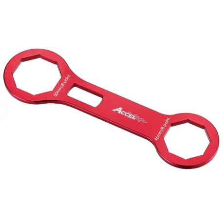 ACCEL KLUCZ DO SERWISU ZAWIESZEŃ PRZEDNICH SHOWA 47/48MM, 47/48 SFF DO ROZKRĘCANIA GÓRNEJ OŚMIOKĄTNEJ NAKRETKI 50MM ( HONDA, KAW