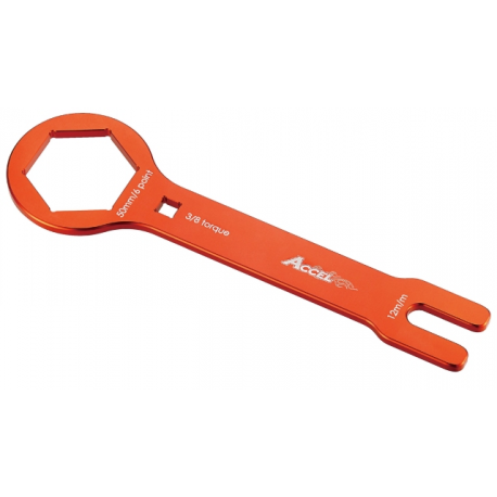 ACCEL KLUCZ DO SERWISU ZAWIESZEŃ PRZEDNICH WP SZEŚCIOKĄTNY 50MM DO ROZKRĘCANIA GÓRNYCH NAKRĘTEK AMORTYZATORA KTM, HUSQVARNA KOLO