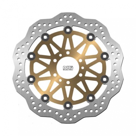 NG 2021/06 TARCZA HAMULCOWA PRZÓD HONDA GL1500 F6C '97-03, GL1800 '01-19, VFR800 '98-13 (296X62X5MM) (6X6,5MM) WAVE PŁYWAJĄCA
