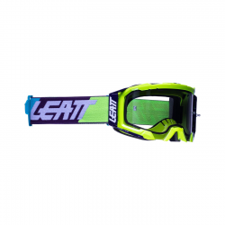 LEATT (nowy kod 2022) GOGLE VELOCITY 5.5 GOGGLE NEON YELLOW LIGHT GREY 58% - KOLOR ŻÓŁTY FLUO/CZARNY/NIEBIESKI SZYBKA DYMIONE LU