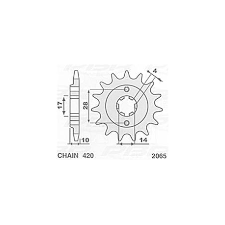 S ZĘBATKA PRZEDNIA 2065 15 (JTF2107.15)