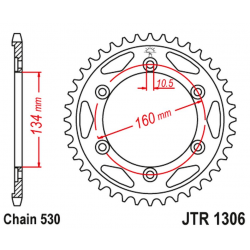 JT 2021/12 ZĘBATKA TYLNA 4399 40 HONDA CBR 1000 RR '04-'05, VTR 1000SP1/SP2 '00-'06 (439940JT) (ŁAŃC. 530)