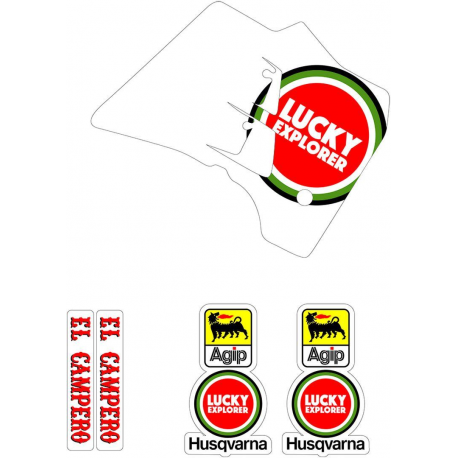 TECNOSEL (BLACKBIRD) KOMPLET NAKLEJEK (OKLEIN) HUSQVARNA TC/TE '91-'94, REPLICA TEAM CH RACING HUSQVARNA '93