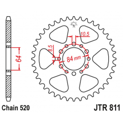 JT 2021/12 ZĘBATKA TYLNA 811 48 SUZUKI TF 185 '81-, DR 200 '86-91 (81148JT) (ŁAŃC. 520)