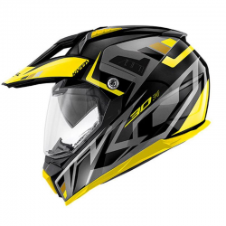 KAPPA 2022/01 KASK KV30 EVO GRAYER DUAL OFF ROAD Z SZYBĄ I BLENDĄ KOLOR CZARNY MAT/SZARY/ŻÓŁTY ROZM. S/56