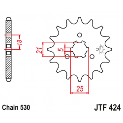 JT 2021/12 ZĘBATKA PRZEDNIA 424 17 SUZUKI GT 380/550/750 (42417JT) (ŁAŃC. 530) NA ZAMÓWIENIE