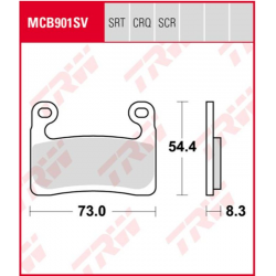 TRW LUCAS KLOCKI HAMULCOWE SINTER STREET BMW R 1250 GS ADVENTURE 19-21, BMW R 1250 GS 19-21, BMW R 1250 RT 19-21, BMW S 1000 RR