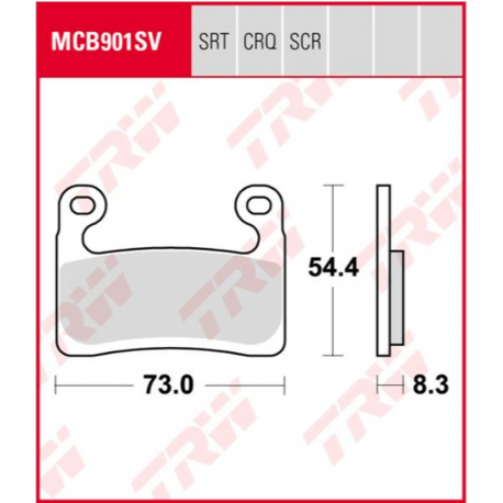 TRW LUCAS KLOCKI HAMULCOWE SINTER STREET BMW R 1250 GS ADVENTURE 19-21, BMW R 1250 GS 19-21, BMW R 1250 RT 19-21, BMW S 1000 RR