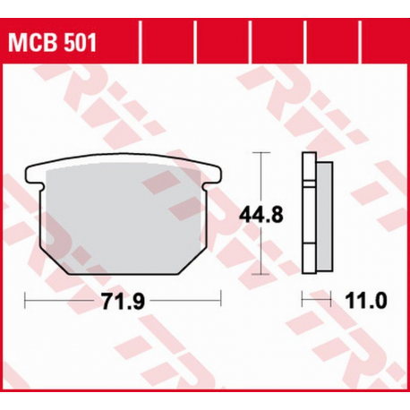 TRW LUCAS ZF KLOCKI HAMULCOWE KH065 ORGANIC SUZUKI GS 550 '78-'82,GR 650 '83-'89, GSX 750S KATANA '82-'84, GSX 1100E/L '80-'83 P
