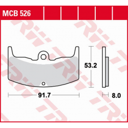 TRW LUCAS ZF KLOCKI HAMULCOWE KH080 ORGANIC HONDA VT 250F '83-'87, CBX 400F '82-'84, VT 500E '83-'85, CBX 550 '82-'84 PRZÓD