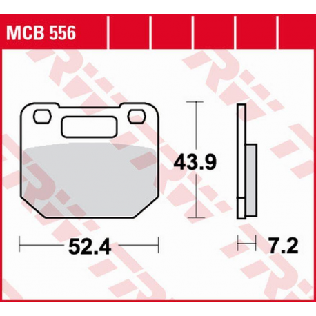 TRW LUCAS ZF KLOCKI HAMULCOWE KH110 ORGANIC SUZUKI RG 80 GAMMA '85-'96, RG 125 GAMMA '85-'90 PRZÓD