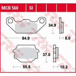 TRW LUCAS ZF KLOCKI HAMULCOWE KH SINTER OFFROAD KAWASAKI KFX 250 '87-'04, KEF 300 LAKOTA '95-'03, SUZUKI LT-R 250 '87-'90, LT-R