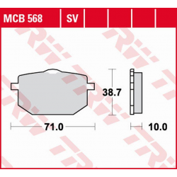 TRW LUCAS ZF KLOCKI HAMULCOWE KH101 ORGANIC YAMAHA TT 600 '89, XT 600 '87-'90, XT 600Z TENERE '86-'91 PRZÓD