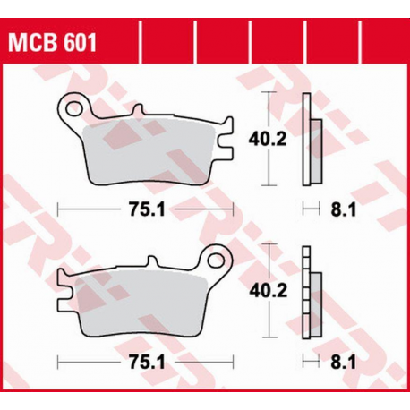 TRW LUCAS ZF KLOCKI HAMULCOWE KH153 ORGANIC HONDA CRM 250R '89-'90 TYŁ