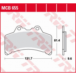 TRW LUCAS ZF KLOCKI HAMULCOWE KH191 ORGANIC YAMAHA GTS 1000 '93-'99 PRZÓD