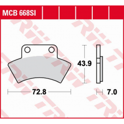 TRW LUCAS ZF KLOCKI HAMULCOWE KH232 SINTER OFFROAD CF MOTO CF 500 TERRALANDER '11-'13, RANGER 500 '10-'15, POLARIS TRAIL BLAZER/