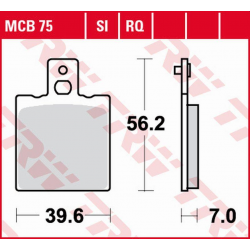 TRW LUCAS ZF KLOCKI HAMULCOWE KH047 ORGANIC SPORT APRILIA AF-1 250 '90-, RS 250 '95-, DUCATI MONSTER 600/620/695/750/800/900/996