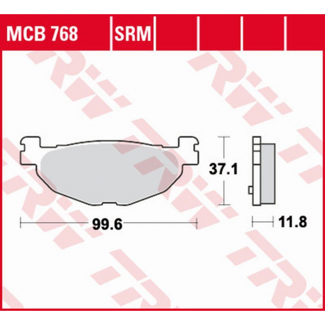 TRW LUCAS ZF KLOCKI HAMULCOWE KH408 SINTER BETA EVO 80 '09-, PRZÓD, YAMAHA YP 400 MAJESTY '04-'13, XP 500 T-MAX '04-'11 TYŁ