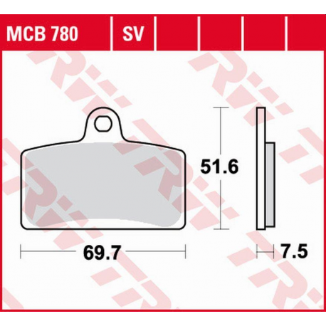 TRW LUCAS ZF KLOCKI HAMULCOWE KH399 SINTER STREET APRILIA RS4 50/125 '11-, DERBI GPR 50 2T '09-'16, GPR 125 2T/4T '04-'16, PEUGE