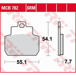 TRW LUCAS ZF KLOCKI HAMULCOWE KH425 ORGANIC PIAGGIO MP3 125 '07-'08, X8 125 '06-'08, X8 150 '05-'08 TYŁ