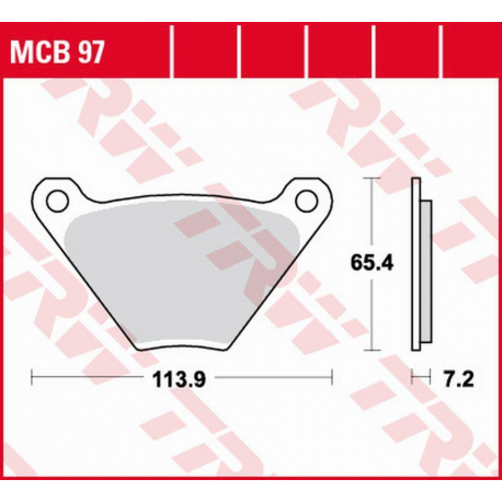 TRW LUCAS ZF KLOCKI HAMULCOWE KH024/2 ORGANIC HARLEY-DAVIDSON FL/FLH/FLHS 1200, FLH/FXB/FXE/FXEF/FXS 1340 '75-'85 PRZÓD/TYŁ