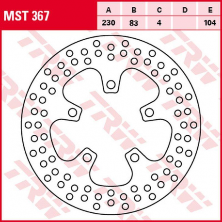 TRW LUCAS ZF TARCZA HAMULCOWA TYŁ KAWASAKI ZX-7R NINJA '96-'02, ZX-7RR NINJA '96-'99, ZXR 750/R '89-'95, ZX-9R NINJA '94-'97 (23