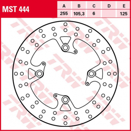 TRW LUCAS ZF TARCZA HAMULCOWA TYŁ TRIUMPH TIGER 800 '11-, SPEED TRIPLE 1050 '11-'15, SPREENT 1050 '07-'13, TIGER SPORT 1050 '13-