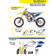 UFO 2022/06 KOMPLET PLASTIKÓW PLUS KOMPLET NAKLEJEK (OKLEIN) SUZUKI RMZ 250 '19-'22 PATRIOT KOLOR OEM (ŻÓŁTY/ BIAŁY/ CZARNY)