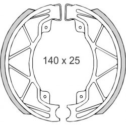 BRENTA SZCZĘKI HAMULCOWE DERBI25/50/125/150 PIAGGIO50/125/180 VESPA 50/125 (140x25mm)