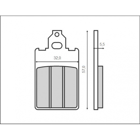 BRENTA KLOCKI HAMULCOWE KH116 (MALAGUTI, PIAGGIO 50 FREE, TOMOS, DT50R '97-03)