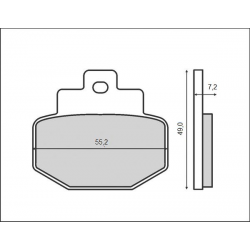 BRENTA KLOCKI HAMULCOWE KH321 GILERA.PIAGGIO/VESPA, TYŁ