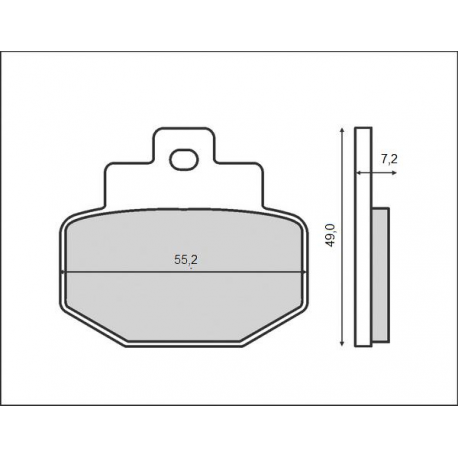 BRENTA KLOCKI HAMULCOWE KH321 GILERA.PIAGGIO/VESPA, TYŁ