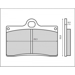 BRENTA KLOCKI HAMULCOWE KH95 BREMBO, PRZÓD
