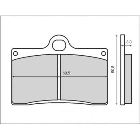 BRENTA KLOCKI HAMULCOWE KH95 BREMBO, PRZÓD