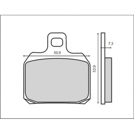 BRENTA KLOCKI HAMULCOWE KH266 BREMBO, TYŁ